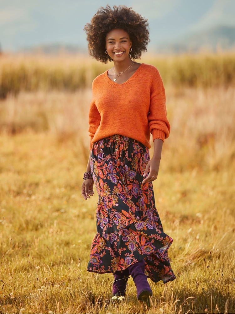 Joe Browns Purple Button Front Maxi Skirt - Image 2 of 7