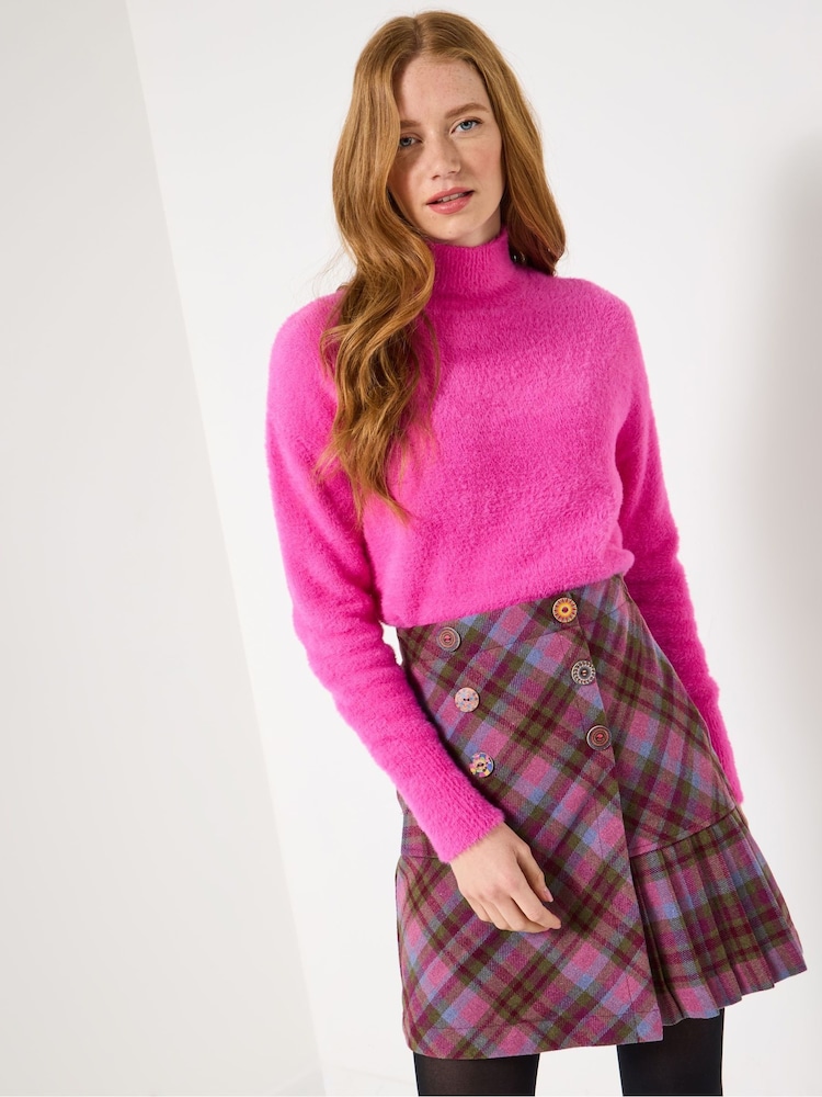 Joe Browns Pink Fluffy High Neck Jumper - Image 1 of 6 Joe Browns Pink Fluffy High Neck Jumper - Image 1 of 6
