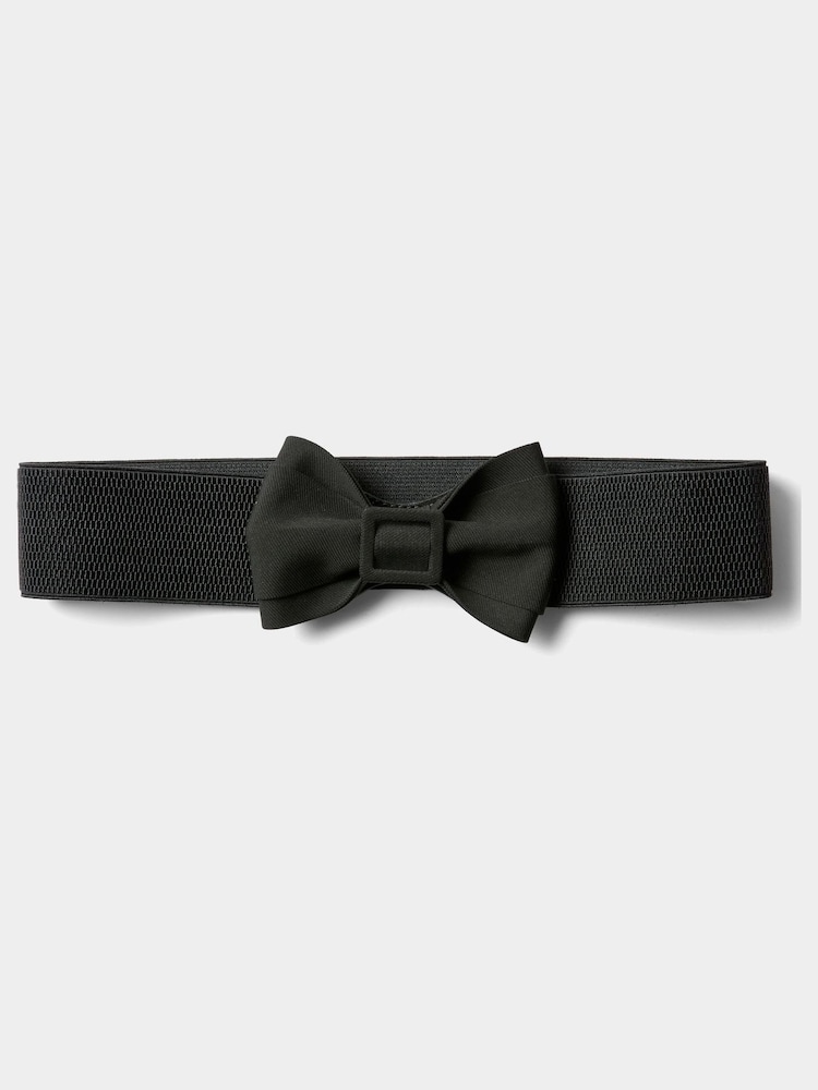 Joe Browns Black Elastic Waist Belt with Clasp & Statement Bow - Image 1 of 2