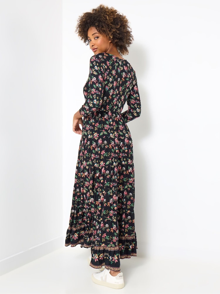 Joe Browns Black Border Print Autumnal Maxi Dress - Image 2 of 5