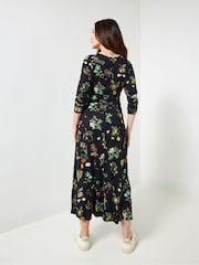 Joe Browns Black Fruit Print Midi Dress - Image 5 of 7