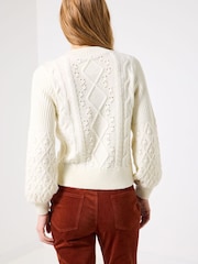 Joe Browns Cream Cable Detail Jumper - Image 4 of 6