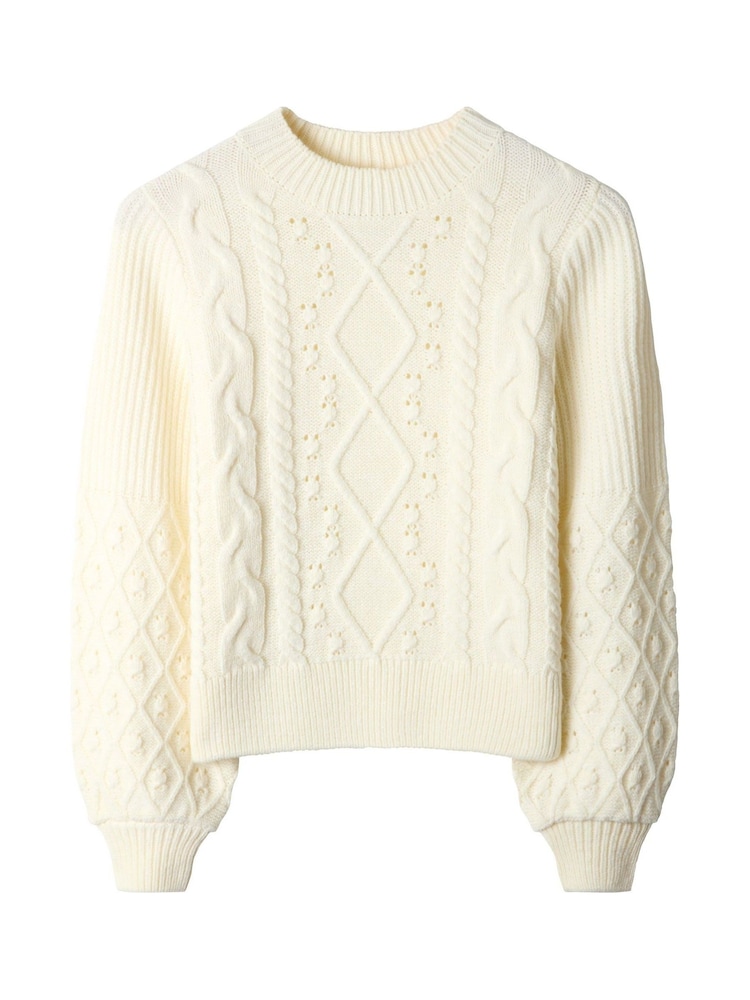 Joe Browns Cream Cable Detail Jumper - Image 6 of 6