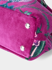 Joe Browns Purple Button Clasp Velvet Bag - Image 6 of 7