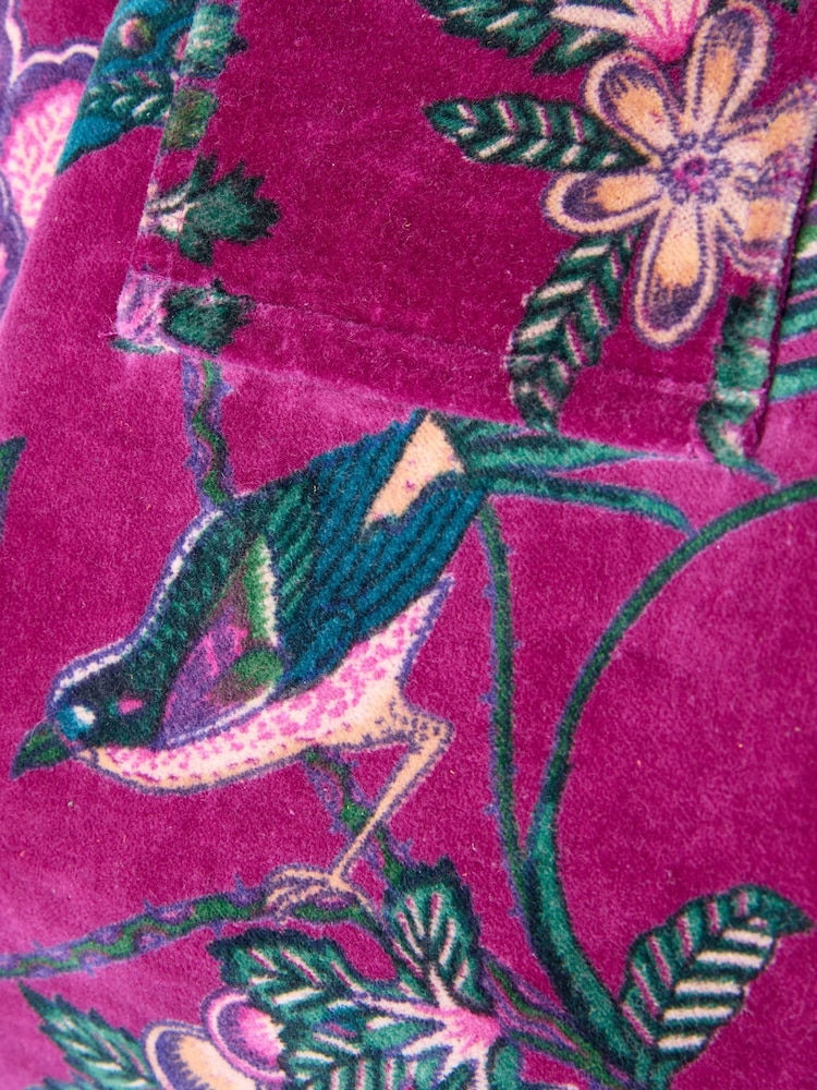 Joe Browns Purple Button Clasp Velvet Bag - Image 7 of 7 Joe Browns Purple Button Clasp Velvet Bag - Image 7 of 7