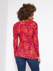 Joe Browns Orange Button Detail Paisley Top - Image 4 of 5
