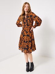 Joe Browns Black Autumn Floral Tiered Dress - Image 1 of 7