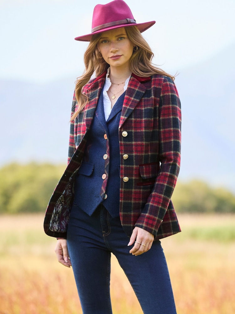 Joe Browns Blue Heritage Check Blazer - Image 1 of 7 Joe Browns Blue Heritage Check Blazer - Image 1 of 7