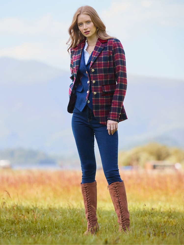 Joe Browns Blue Heritage Check Blazer - Image 2 of 7 Joe Browns Blue Heritage Check Blazer - Image 2 of 7
