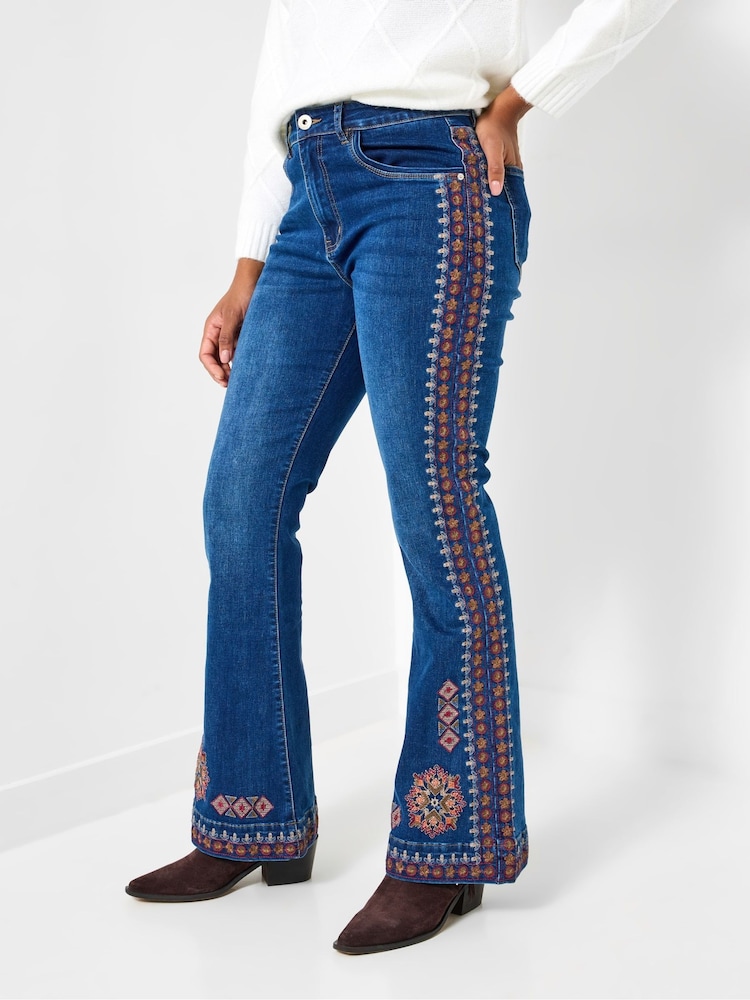 Joe Browns Blue Boho Flared Jeans - Image 1 of 6 Joe Browns Blue Boho Flared Jeans - Image 1 of 6