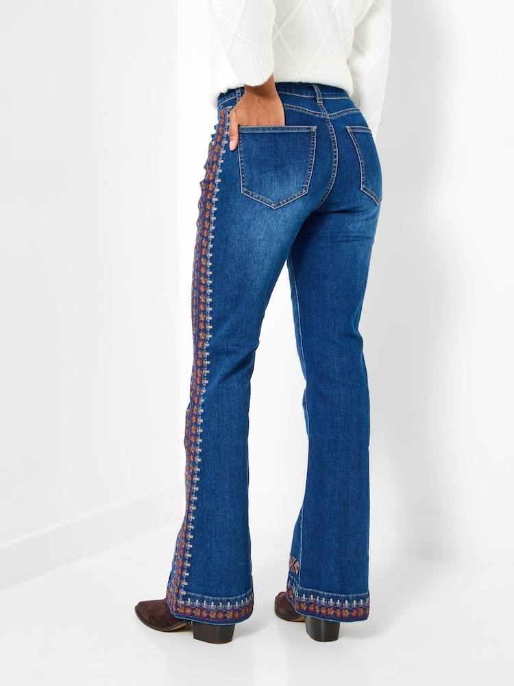 Joe Browns Blue Boho Flared Jeans - Image 2 of 6 Joe Browns Blue Boho Flared Jeans - Image 2 of 6
