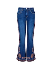 Joe Browns Blue Boho Flared Jeans - Image 6 of 6