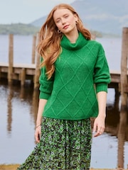 Joe Browns Green Green Roll Neck Knit Jumper - Image 1 of 5