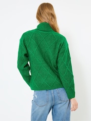 Joe Browns Green Green Roll Neck Knit Jumper - Image 4 of 5