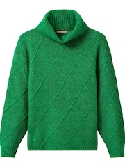 Joe Browns Green Green Roll Neck Knit Jumper - Image 5 of 5
