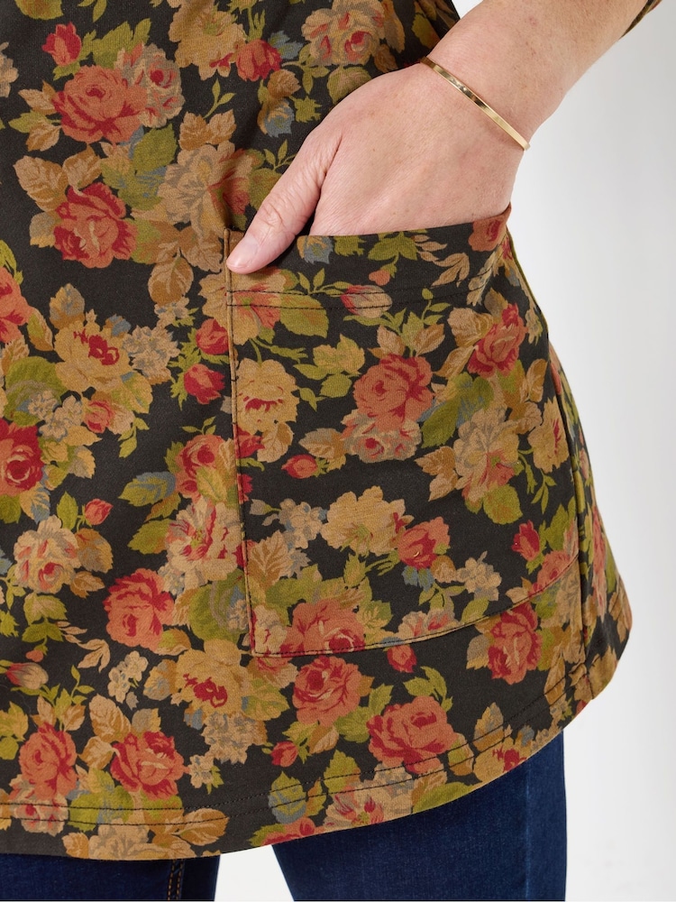 Joe Browns Green Autumn Floral Print Tunic - Image 2 of 5 Joe Browns Green Autumn Floral Print Tunic - Image 2 of 5