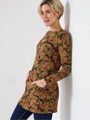 Joe Browns Green Autumn Floral Print Tunic - Image 3 of 5