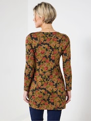 Joe Browns Green Autumn Floral Print Tunic - Image 4 of 5