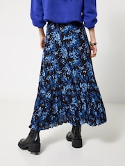 Joe Browns Blue Button-Front Tiered Floral Skirt - Image 4 of 5