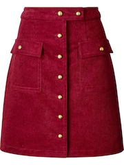 Joe Browns Red Button Front A-Line Skirt - Image 6 of 6