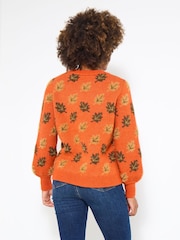 Joe Browns Orange Autumnal Leaf Jumper - Image 4 of 5