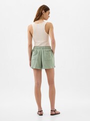 Gap Green Linen Blend Pull On Shorts - Image 2 of 2