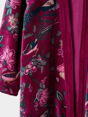 Joe Browns Purple Autumnal Print Velvet Kimono - Image 2 of 2