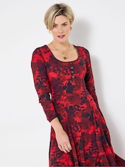 Joe Browns Red Lace Back Boho Maxi Dress - Image 3 of 5