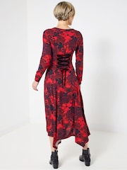 Joe Browns Red Lace Back Boho Maxi Dress - Image 4 of 5