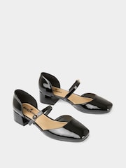 Joe Browns Black Chunky Heel Black Patent Shoes - Image 5 of 6