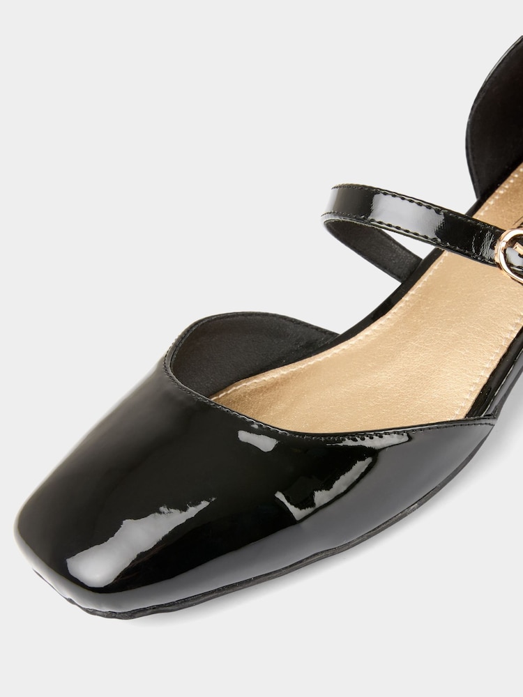 Joe Browns Black Chunky Heel Black Patent Shoes - Image 6 of 6 Joe Browns Black Chunky Heel Black Patent Shoes - Image 6 of 6
