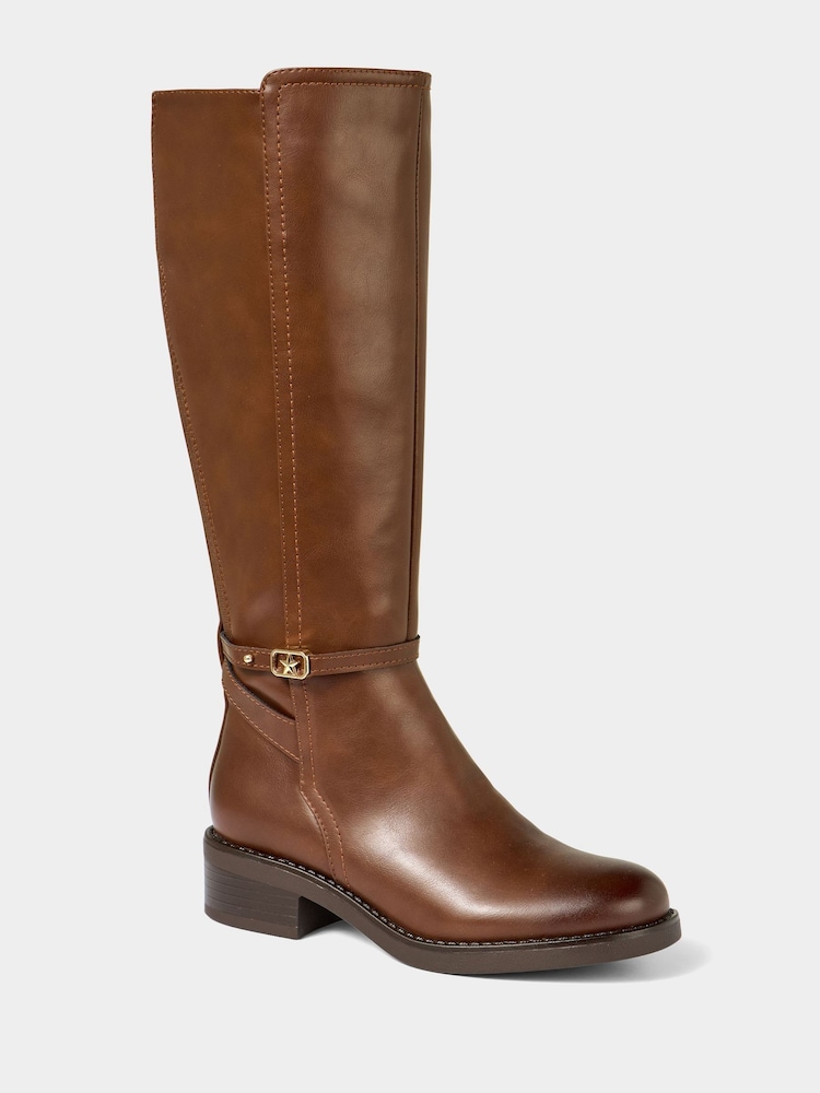 Joe Browns Brown Knee-High Riding Boots - Image 2 of 5