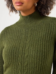 Joe Browns Green Chunky Cable Knit Jumper Dress - Image 3 of 5