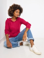 Joe Browns Pink Hooded Cable Knit Jumper - Image 2 of 5