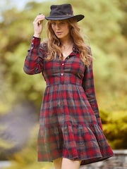 Joe Browns Boho Check Mini Dress - Imagem 1 de 7