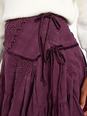Joe Browns Purple Mixed Fabric Mini Skirt - Image 3 of 7