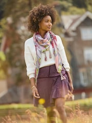 Joe Browns Purple Mixed Fabric Mini Skirt - Image 6 of 7