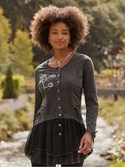 Joe Browns Black Floral Hem Tunic - Image 1 of 7