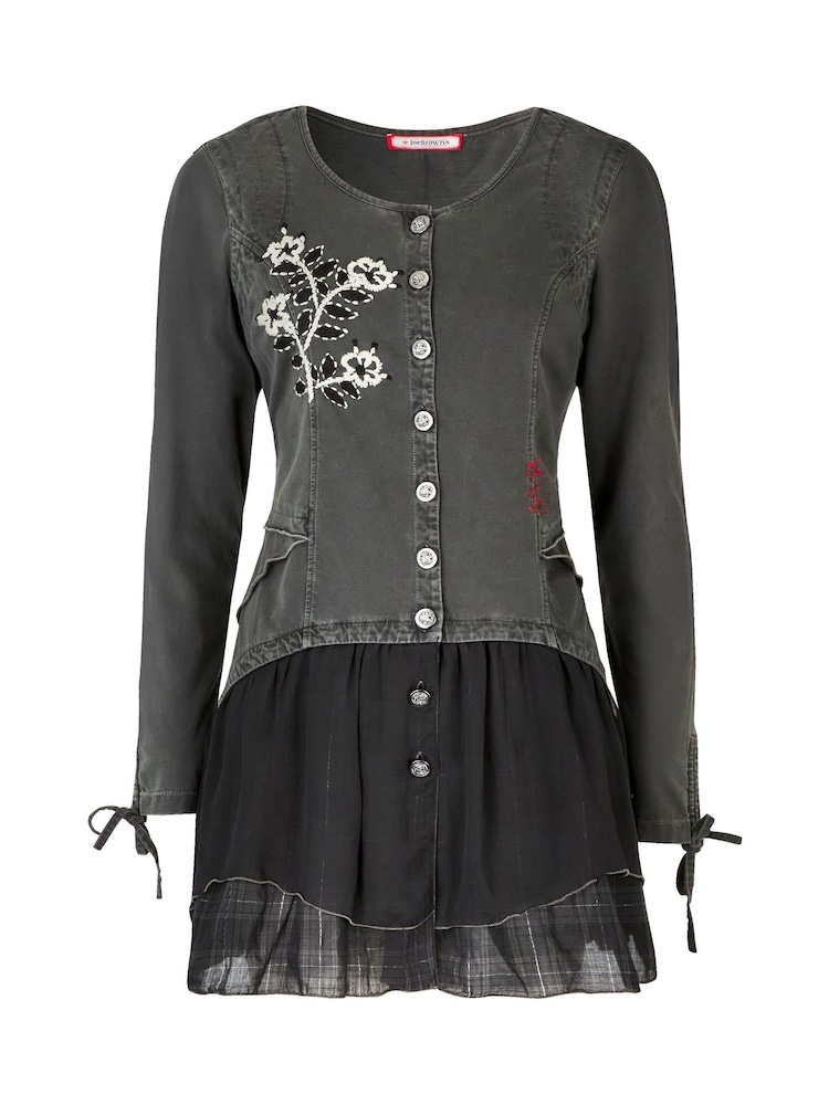 Joe Browns Black Floral Hem Tunic - Image 7 of 7