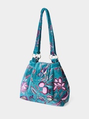 Joe Browns Green Button Clasp Velvet Bag - Image 2 of 4