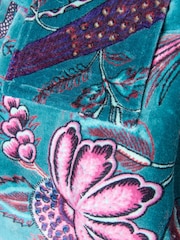 Joe Browns Green Button Clasp Velvet Bag - Image 3 of 4