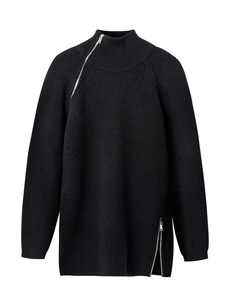 Joe Browns Black Longline Zip Detail Jumper - Image 6 of 6 Joe Browns Black Longline Zip Detail Jumper - Image 6 of 6