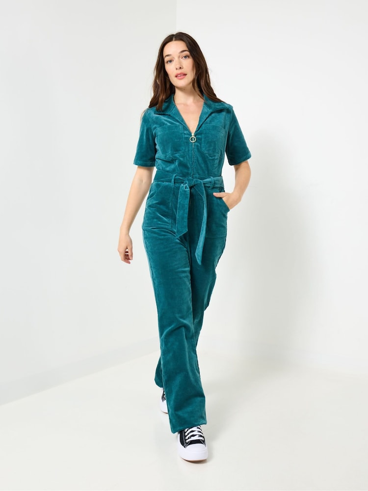 Joe Browns Green Belted Bootcut Cord Jumpsuit - Image 1 of 5 Joe Browns Green Belted Bootcut Cord Jumpsuit - Image 1 of 5