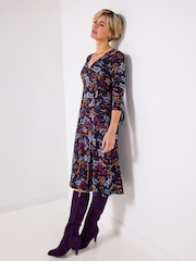 Joe Browns Blue Floral Wrap Dress - Image 1 of 5