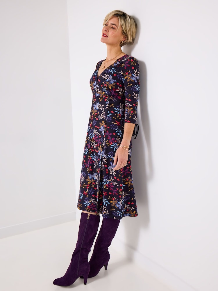 Joe Browns Blue Floral Wrap Dress - Image 1 of 5