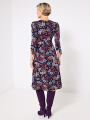 Joe Browns Blue Floral Wrap Dress - Image 2 of 5