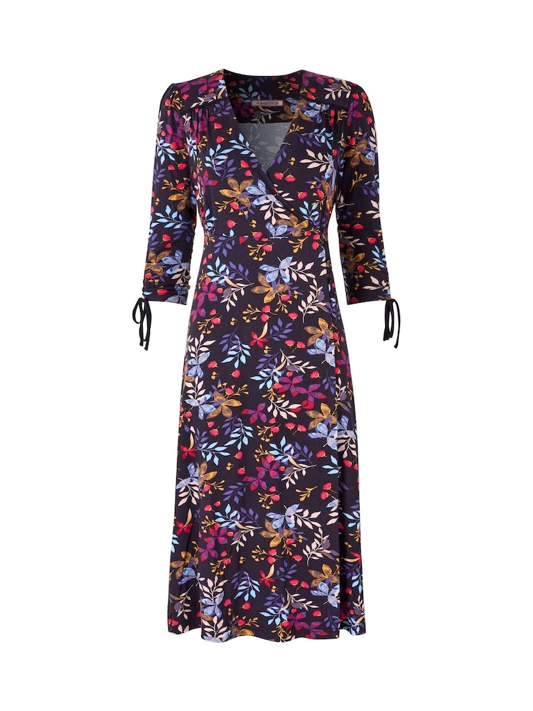 Joe Browns Blue Floral Wrap Dress - Image 5 of 5