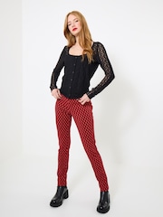 Joe Browns Black Lace Square Neck Top - Image 3 of 7