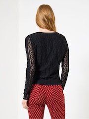Joe Browns Black Lace Square Neck Top - Image 4 of 7