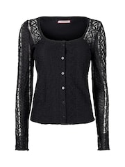 Joe Browns Black Lace Square Neck Top - Image 7 of 7